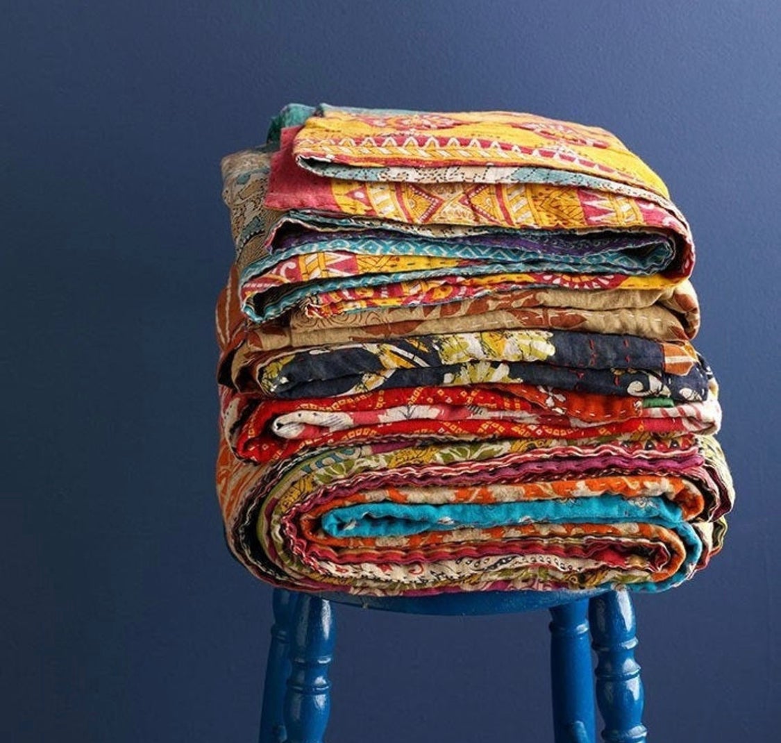 Vintage Indian Kantha Throw - buy Eershya